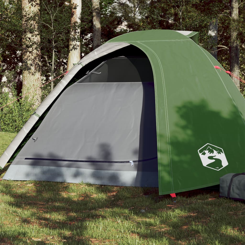 Campingzelt 4 Personen Grün 267x272x145 cm 185T Taft - Pazzar.ch