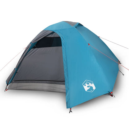Campingzelt 4 Personen Blau 267x272x145 cm 185T Taft - Pazzar.ch