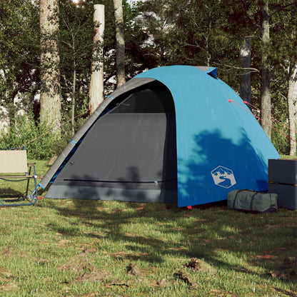 Campingzelt 4 Personen Blau 267x272x145 cm 185T Taft - Pazzar.ch