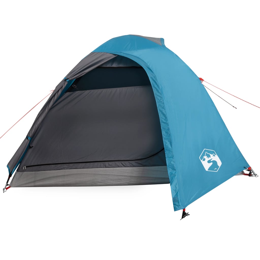 Campingzelt 4 Personen Blau 267x272x145 cm 185T Taft - Pazzar.ch