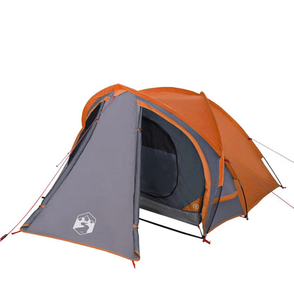 Campingzelt 2 Personen Grau & Orange 320x140x120 cm 185T Taft - Pazzar.ch