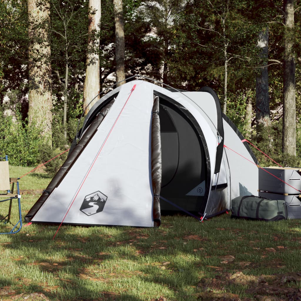 Campingzelt 2 Personen Weiß 320x140x120 cm 185T Taft - Pazzar.ch
