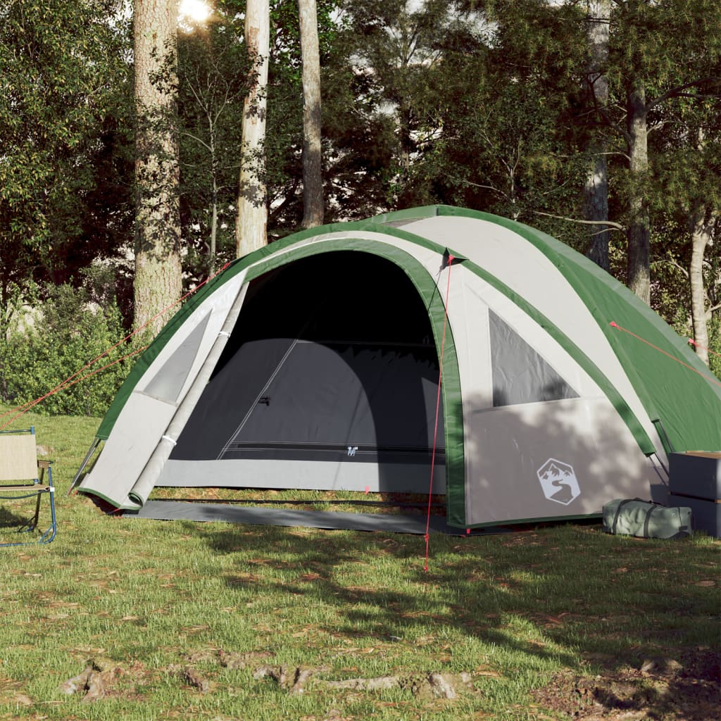 Campingzelt 4 Personen Grün 300x250x132 cm 185T Taft - Pazzar.ch