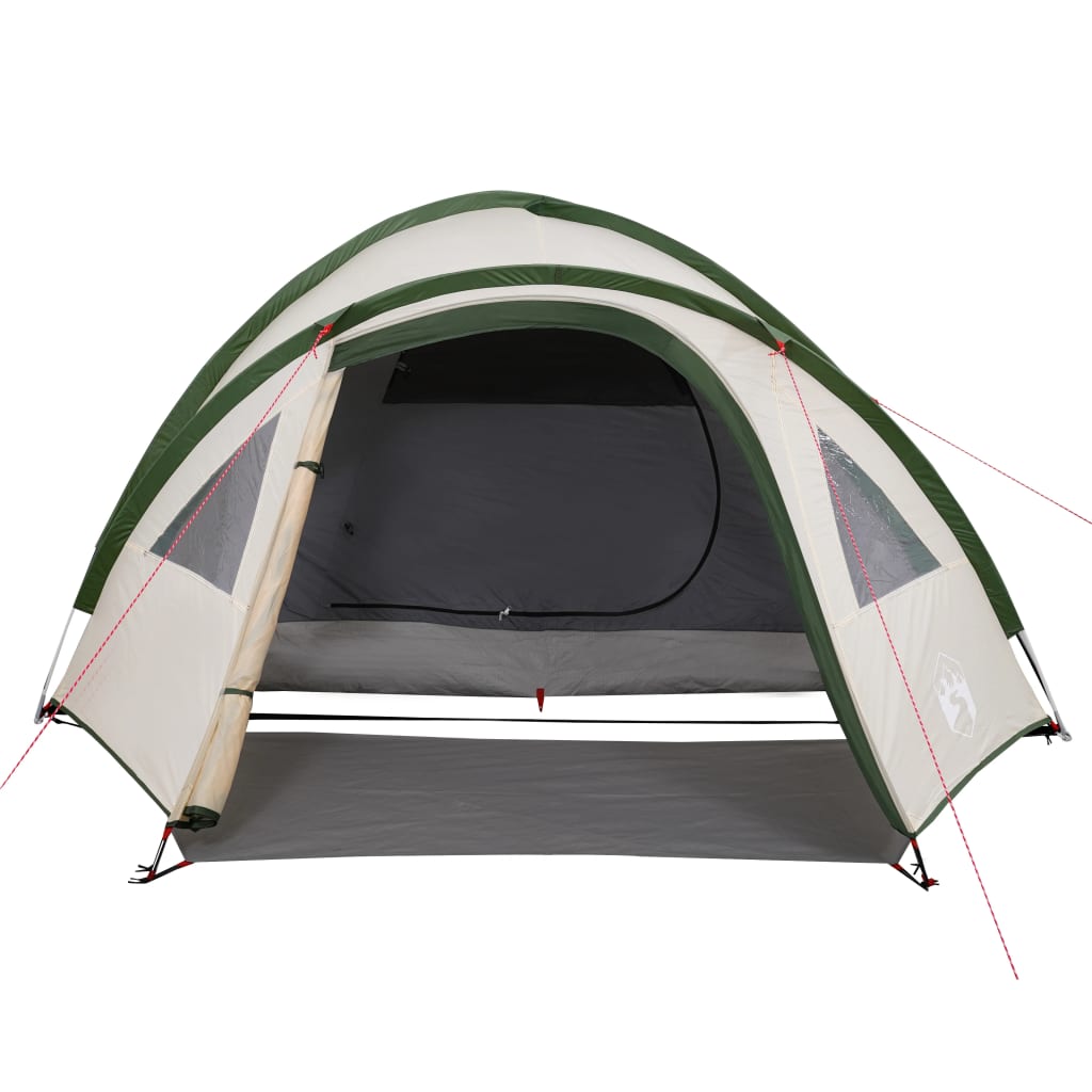 Campingzelt 4 Personen Grün 300x250x132 cm 185T Taft - Pazzar.ch