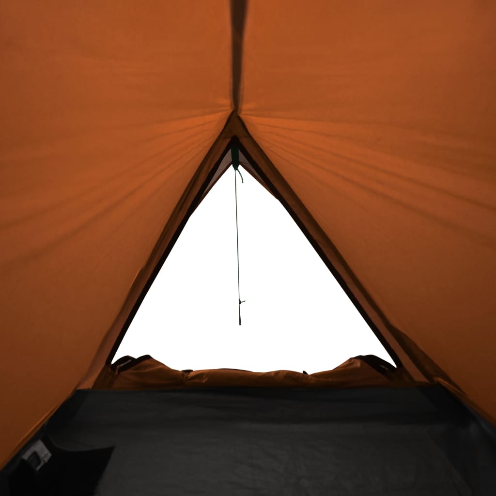 Campingzelt 2 Personen Grau und Orange Wasserfest - Pazzar.ch