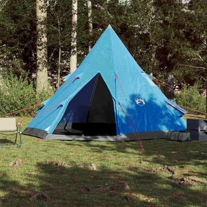 Campingzelt 4 Personen Blau 367x367x259 cm 185T Taft - Pazzar.ch