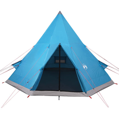 Campingzelt 4 Personen Blau 367x367x259 cm 185T Taft - Pazzar.ch