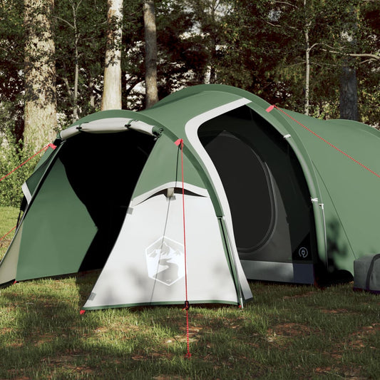 Campingzelt 4 Personen Grün 360x140x105 cm 185T Taft - Pazzar.ch