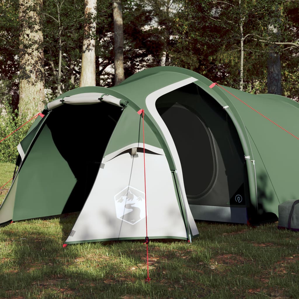 Campingzelt 3 Personen Grün 370x185x116 cm 185T Taft - Pazzar.ch