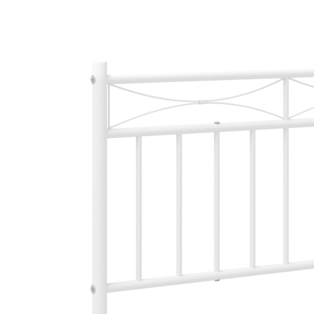 Bettgestell mit Kopf- und Fußteil Metall Weiß 107x203 cm - Pazzar.ch