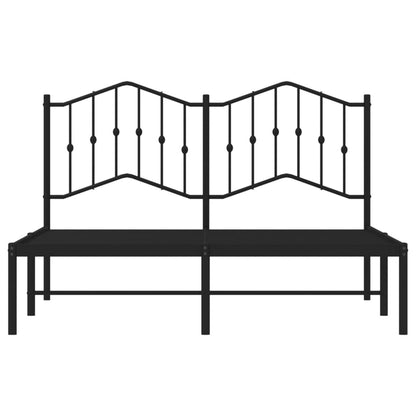 Bettgestell mit Kopfteil Metall Schwarz 140x200 cm - Pazzar.ch