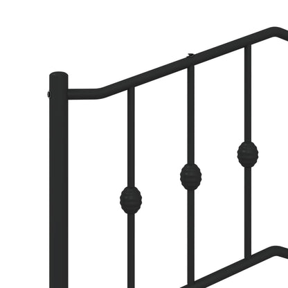Bettgestell mit Kopfteil Metall Schwarz 140x200 cm - Pazzar.ch