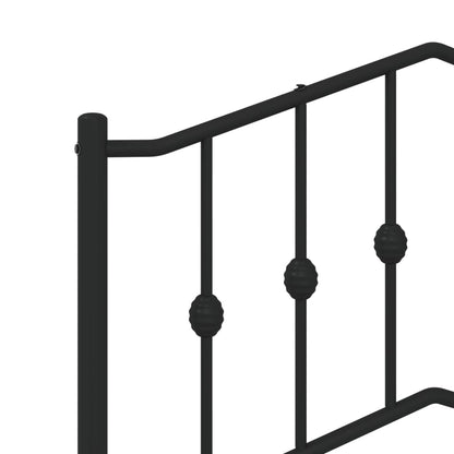 Bettgestell mit Kopf- und Fußteil Metall Schwarz 75x190 cm - Pazzar.ch