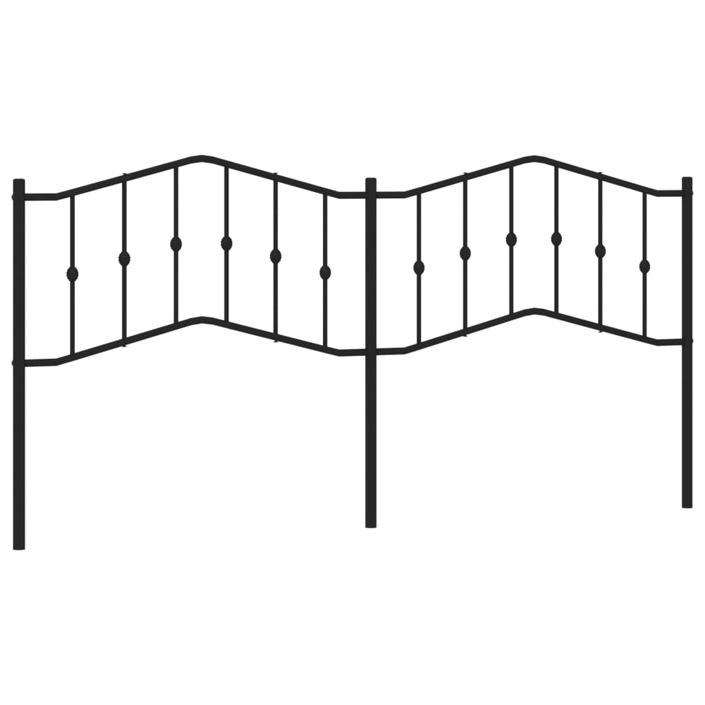 Kopfteil Metall Schwarz 200 cm - Pazzar.ch