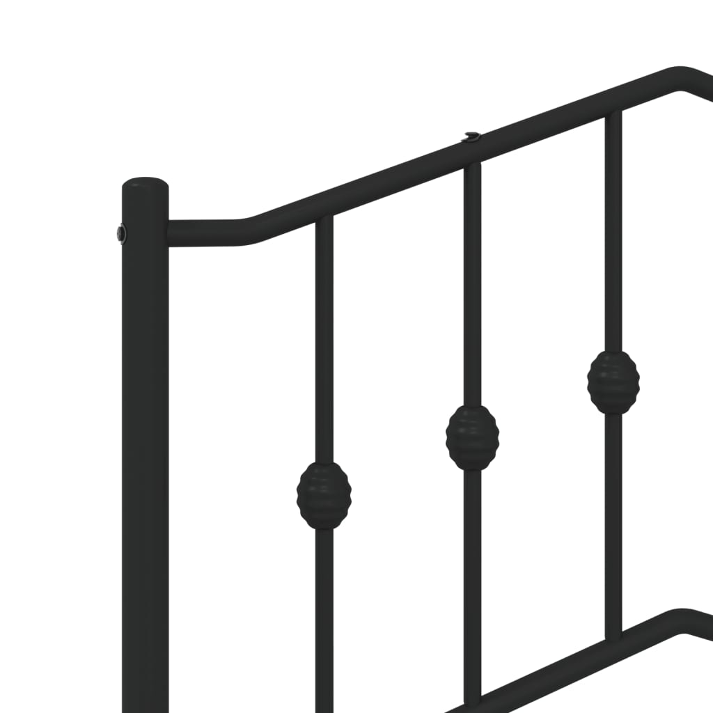 Kopfteil Metall Schwarz 200 cm - Pazzar.ch