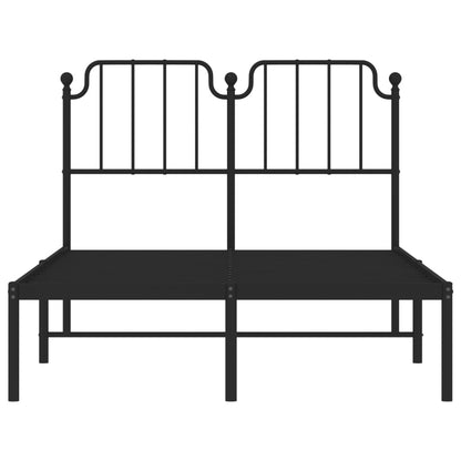Bettgestell mit Kopfteil Metall Schwarz 120x200 cm - Pazzar.ch