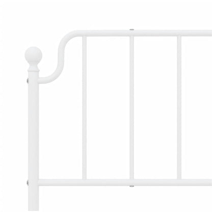 Bettgestell mit Kopfteil Metall Weiß 180x200 cm - Pazzar.ch