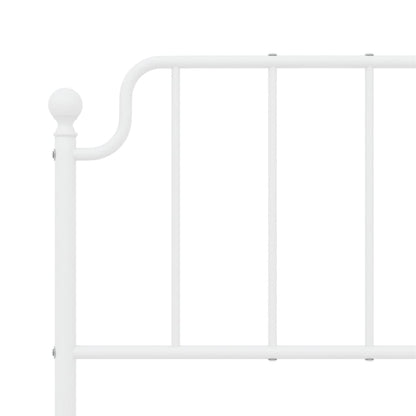 Bettgestell mit Kopf- und Fußteil Metall Weiß 140x200 cm - Pazzar.ch