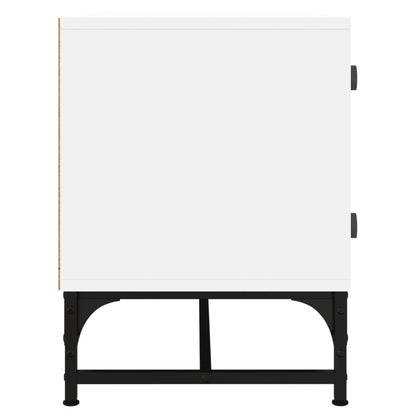 TV-Schrank mit Glastüren Weiß 102x37x50 cm - Pazzar.ch