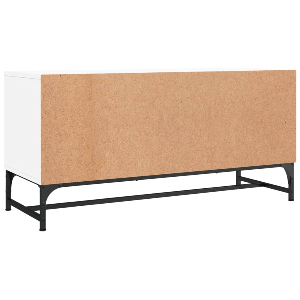 TV-Schrank mit Glastüren Weiß 102x37x50 cm - Pazzar.ch