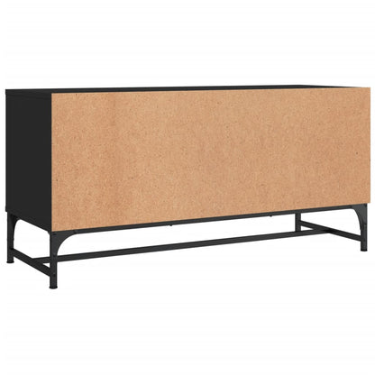 TV-Schrank mit Glastüren Schwarz 102x37x50 cm - Pazzar.ch