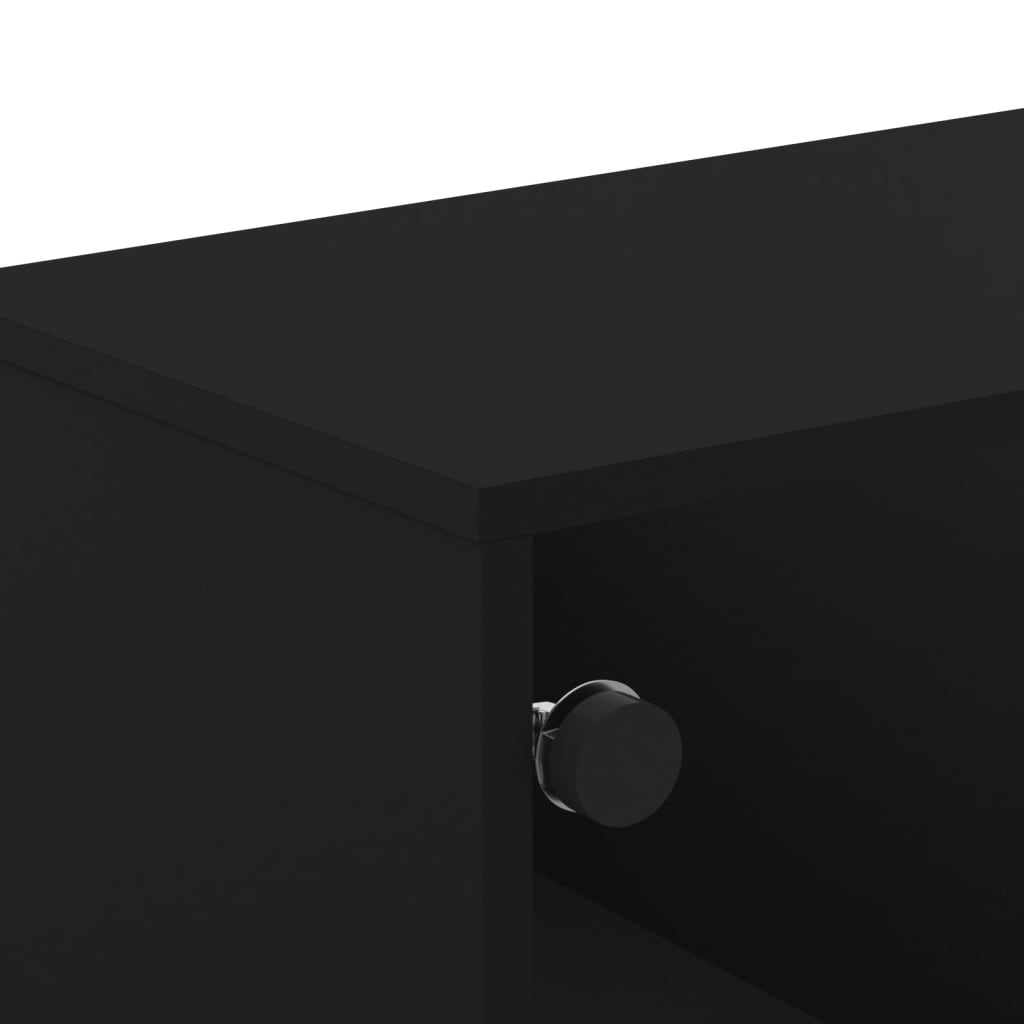 TV-Schrank mit Glastüren Schwarz 102x37x50 cm - Pazzar.ch