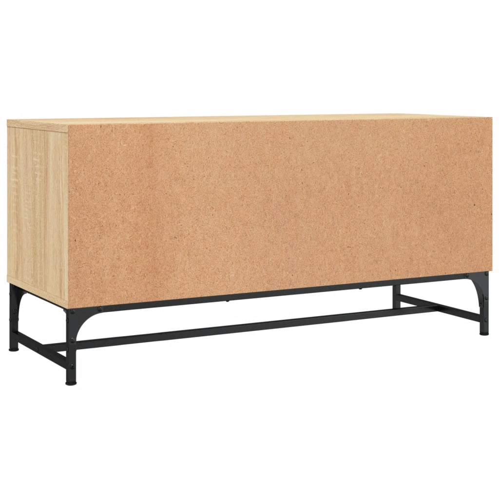 TV-Schrank mit Glastüren Sonoma-Eiche 102x37x50 cm - Pazzar.ch