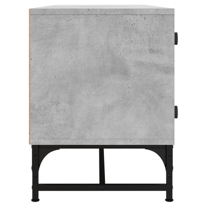 TV-Schrank mit Glastüren Betongrau 102x37x50 cm - Pazzar.ch