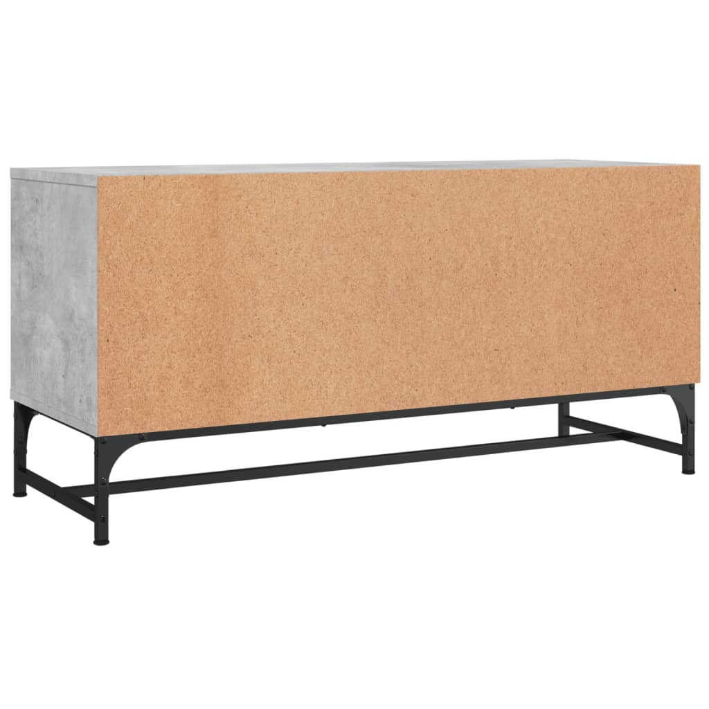 TV-Schrank mit Glastüren Betongrau 102x37x50 cm - Pazzar.ch
