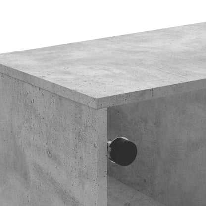 TV-Schrank mit Glastüren Betongrau 102x37x50 cm - Pazzar.ch