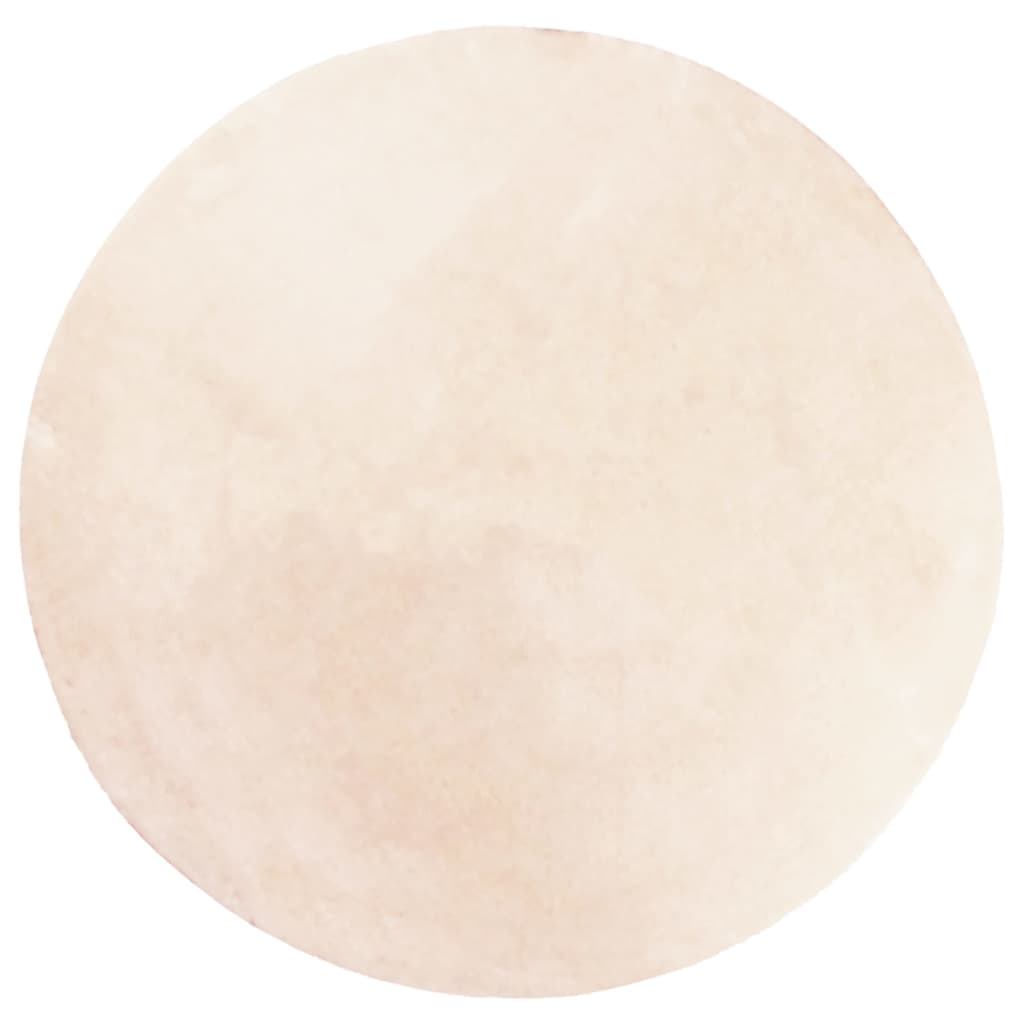 Teppich HUARTE Kurzflor Weich und Waschbar Beige Ø 80 cm - Pazzar.ch