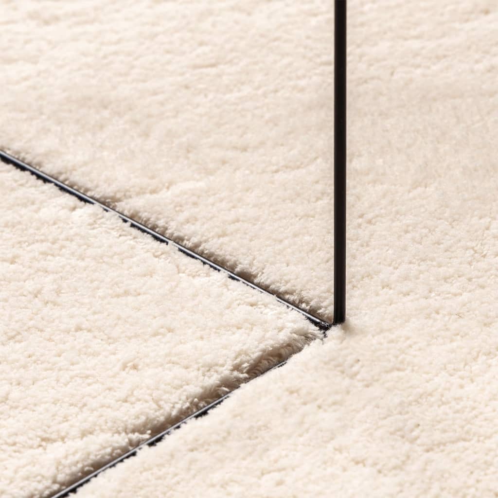 Teppich HUARTE Kurzflor Weich und Waschbar Beige Ø 80 cm - Pazzar.ch