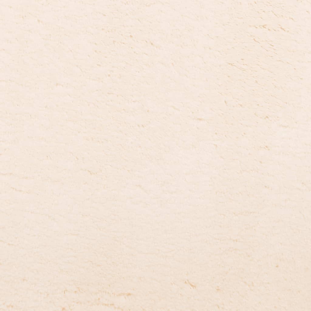Teppich HUARTE Kurzflor Weich und Waschbar Beige Ø 80 cm - Pazzar.ch