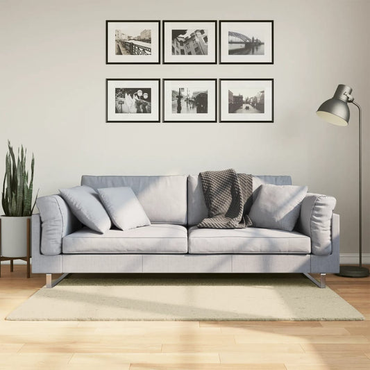 Teppich HUARTE Kurzflor Weich und Waschbar Creme 80x150 cm - Pazzar.ch