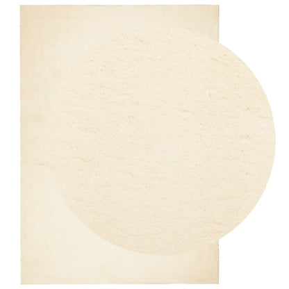 Teppich HUARTE Kurzflor Weich und Waschbar Creme 120x170 cm - Pazzar.ch