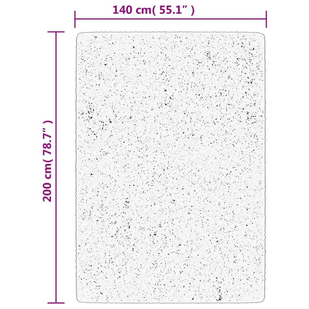 Teppich HUARTE Kurzflor Weich und Waschbar Creme 140x200 cm