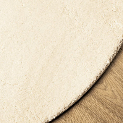Teppich HUARTE Kurzflor Weich und Waschbar Creme Ø 100 cm - Pazzar.ch