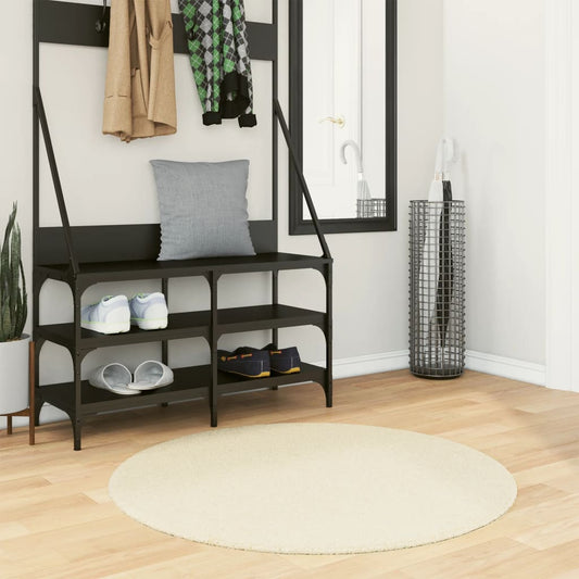 Teppich HUARTE Kurzflor Weich und Waschbar Creme Ø 100 cm - Pazzar.ch