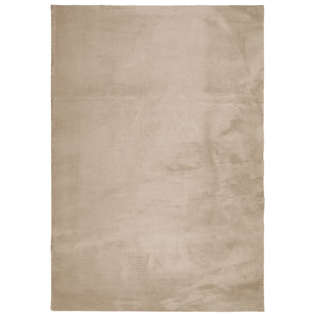 Teppich HUARTE Kurzflor Weich und Waschbar Sandfarben 160x230cm - Pazzar.ch