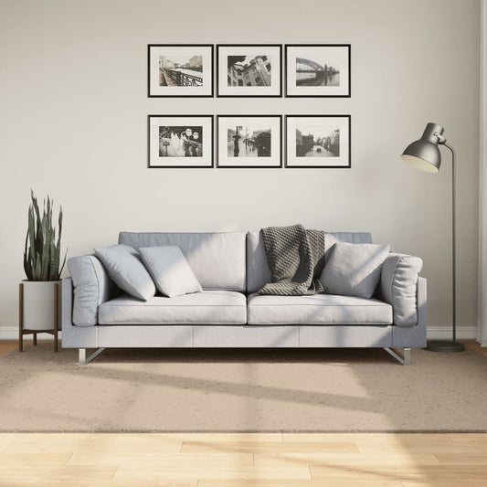 Teppich HUARTE Kurzflor Weich und Waschbar Sandfarben 160x230cm - Pazzar.ch
