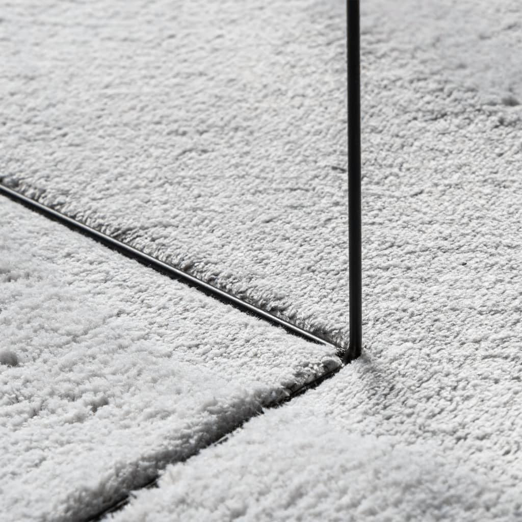 Teppich HUARTE Kurzflor Weich und Waschbar Grau Ø 80 cm - Pazzar.ch