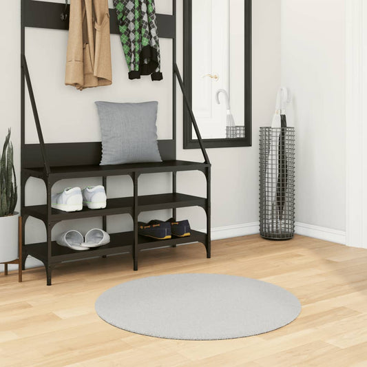 Teppich HUARTE Kurzflor Weich und Waschbar Grau Ø 80 cm - Pazzar.ch