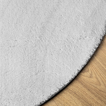 Teppich HUARTE Kurzflor Weich und Waschbar Grau Ø 120 cm - Pazzar.ch
