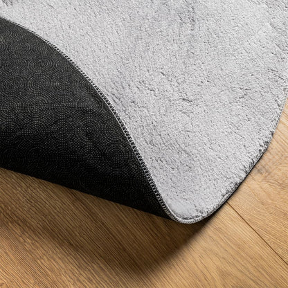 Teppich HUARTE Kurzflor Weich und Waschbar Grau Ø 120 cm - Pazzar.ch