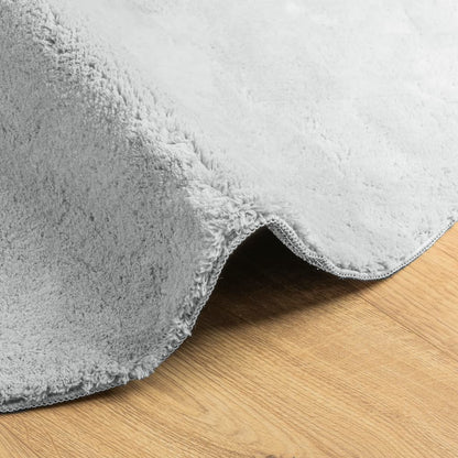 Teppich HUARTE Kurzflor Weich und Waschbar Grau Ø 120 cm - Pazzar.ch
