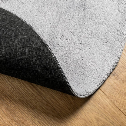 Teppich HUARTE Kurzflor Weich und Waschbar Grau Ø 160 cm - Pazzar.ch