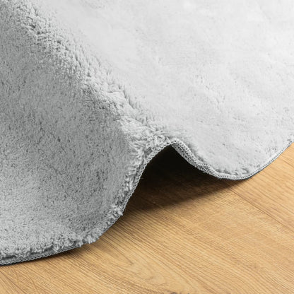 Teppich HUARTE Kurzflor Weich und Waschbar Grau Ø 160 cm - Pazzar.ch