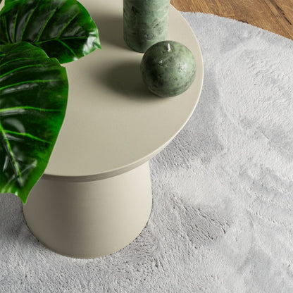 Teppich HUARTE Kurzflor Weich und Waschbar Grau Ø 160 cm - Pazzar.ch