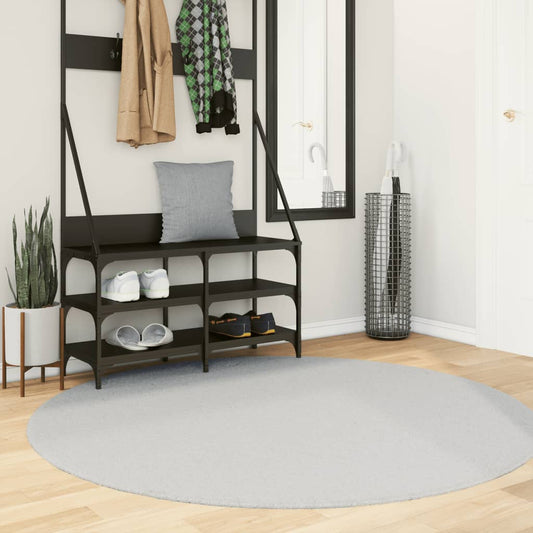 Teppich HUARTE Kurzflor Weich und Waschbar Grau Ø 160 cm - Pazzar.ch