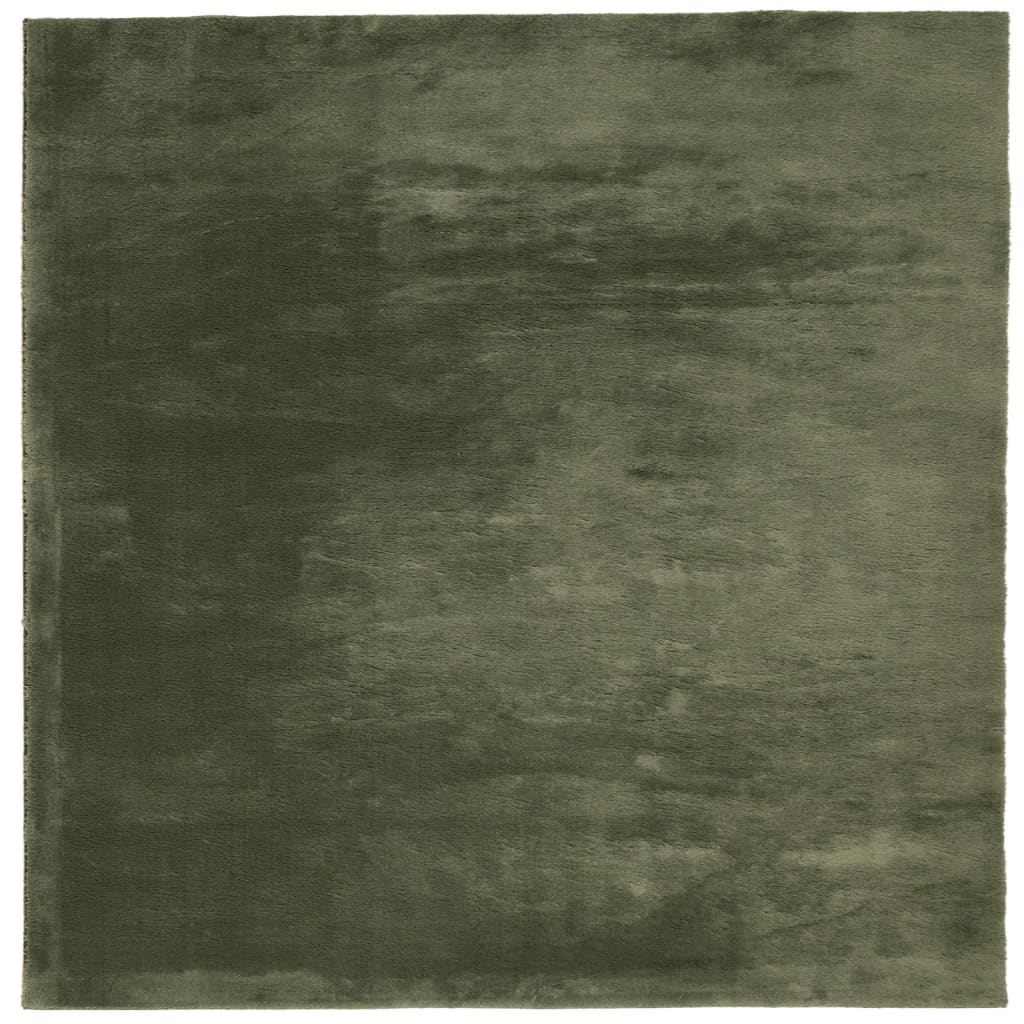 Teppich HUARTE Kurzflor Weich und Waschbar Waldgrün 160x160 cm - Pazzar.ch